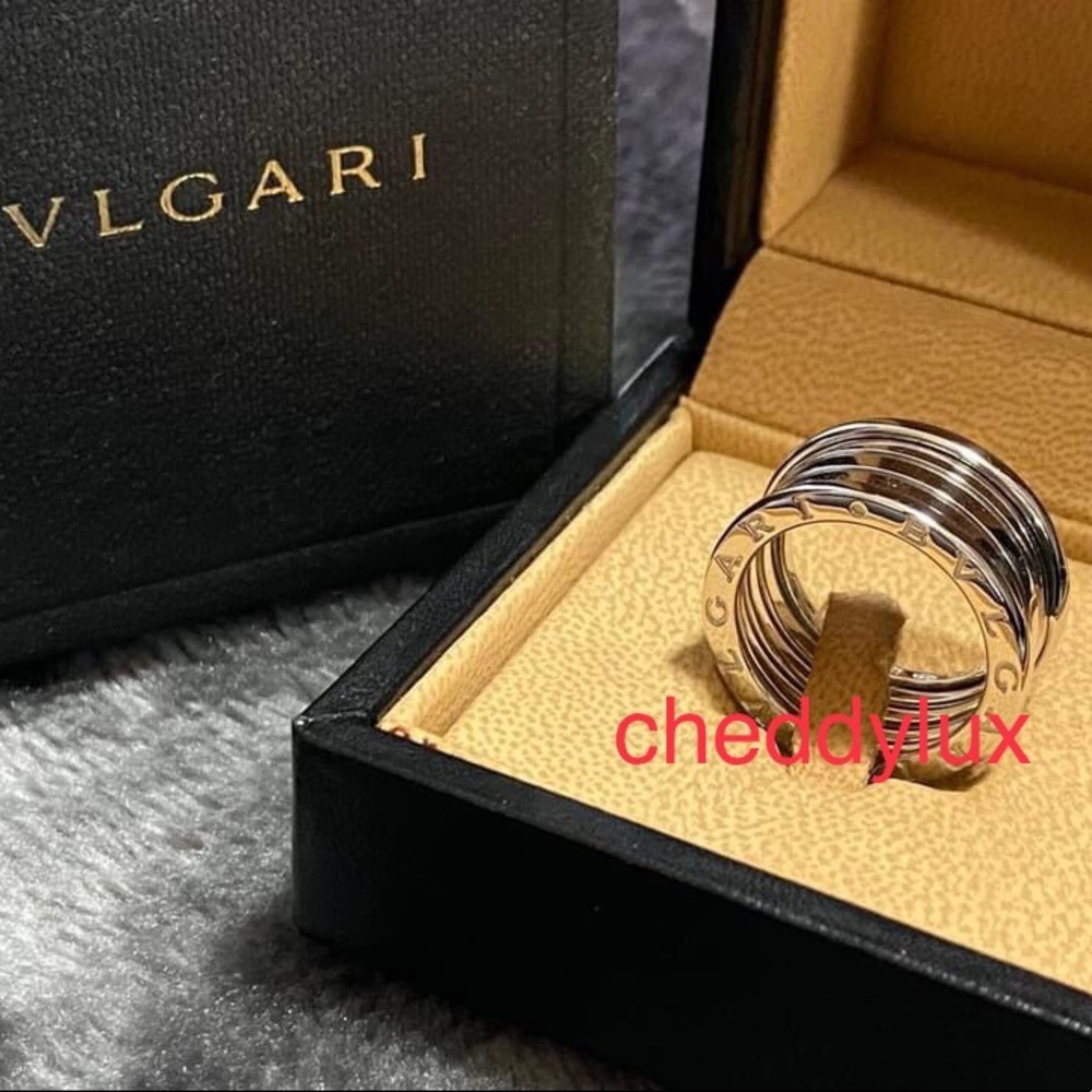 💍💍💍Authentic Unisex 18 Karat White Gold Bulgari B.Zero1 Ring Size 7-7.5 US - Picture 2 of 11